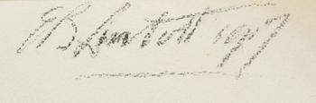 EDWARD BARNARD LINTOTT, kolteckning, signerad och daterad 1907.