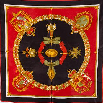 SCARVES, 4 st, silke, Gianni Versace, Cartier, YSL.