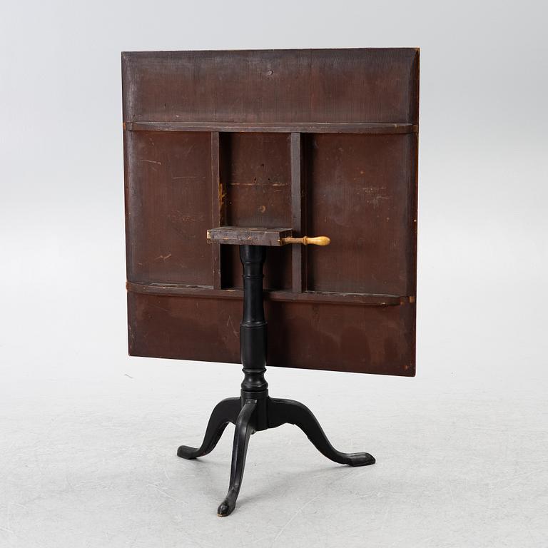 A tilt-top table, around 1800.