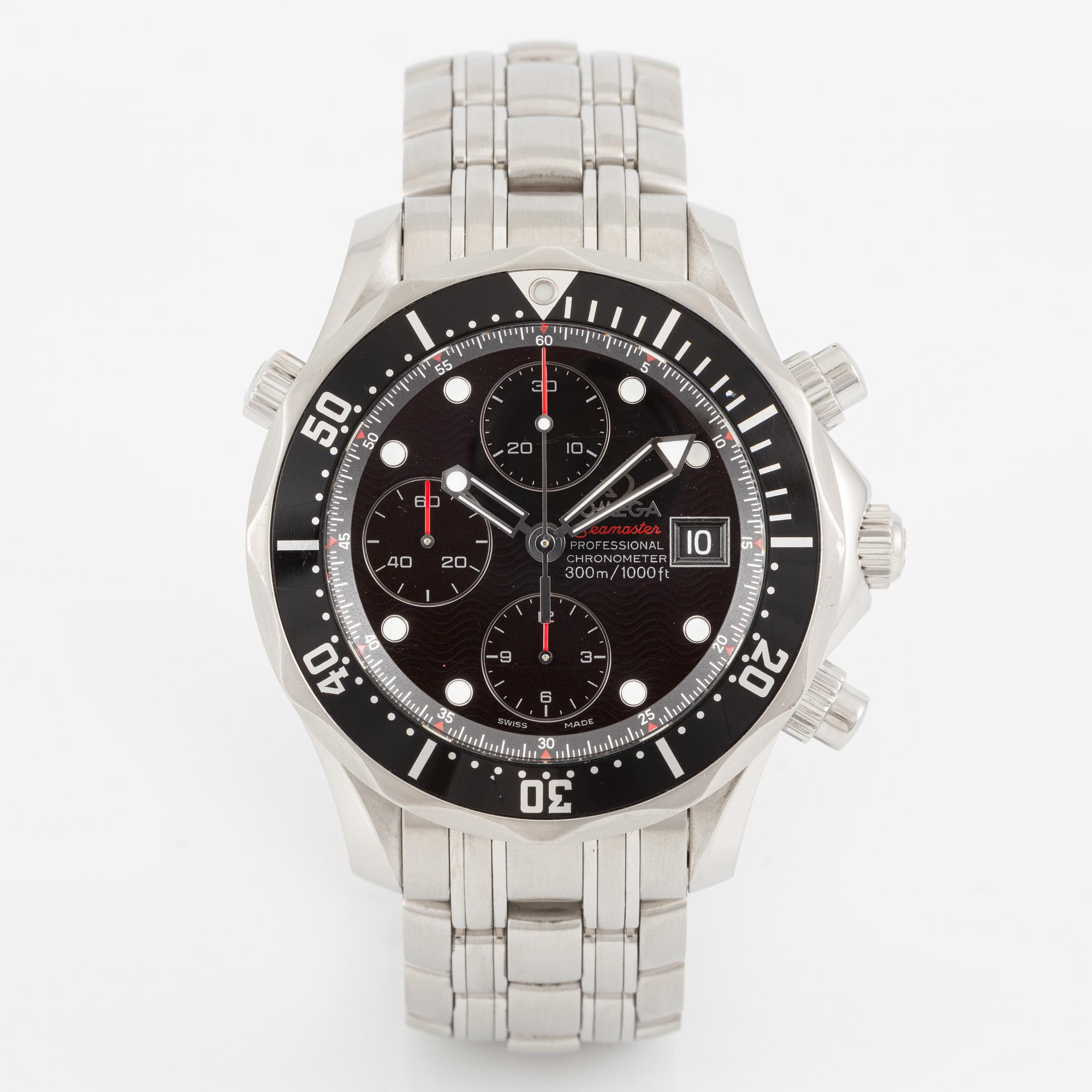 Omega, Seamaster Diver 300M, chronograph, wristwatch, 41.5 mm.