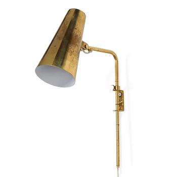 Paavo Tynell, a brass wall light model 9459, Idman, Finland 1960s.