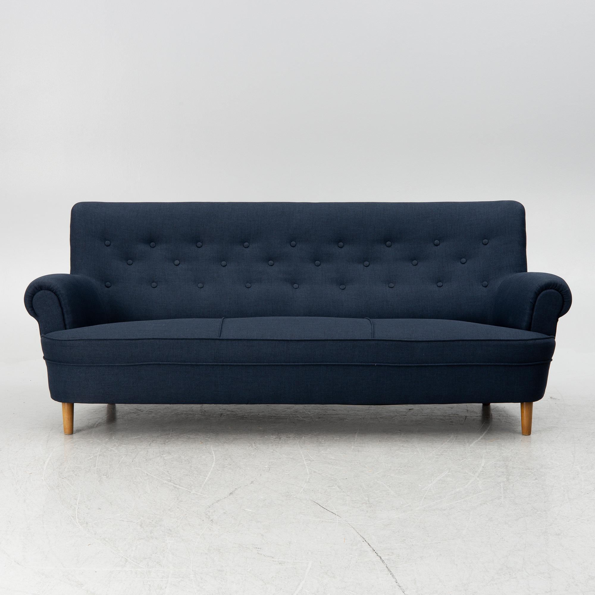 Carl Malmsten, a sofa, "Hemmakväll", AB O.H. Sjögren, Tranås, late 20th century.