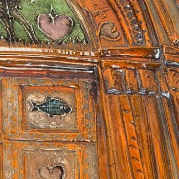 Rut Bryk, a stoneware wall relief signed a tergo BRYK.