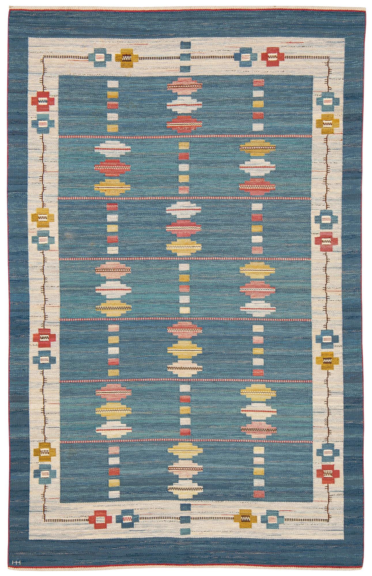 Matta, rölakan, ca 291,5 x 186 cm, signerad MM.