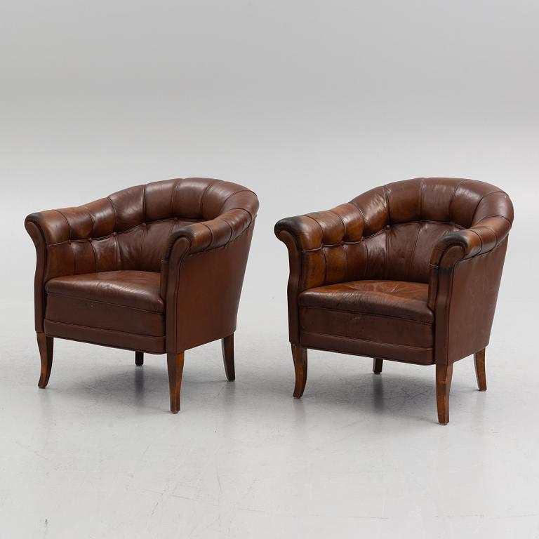 A pair of armchair, mid 20th Century.