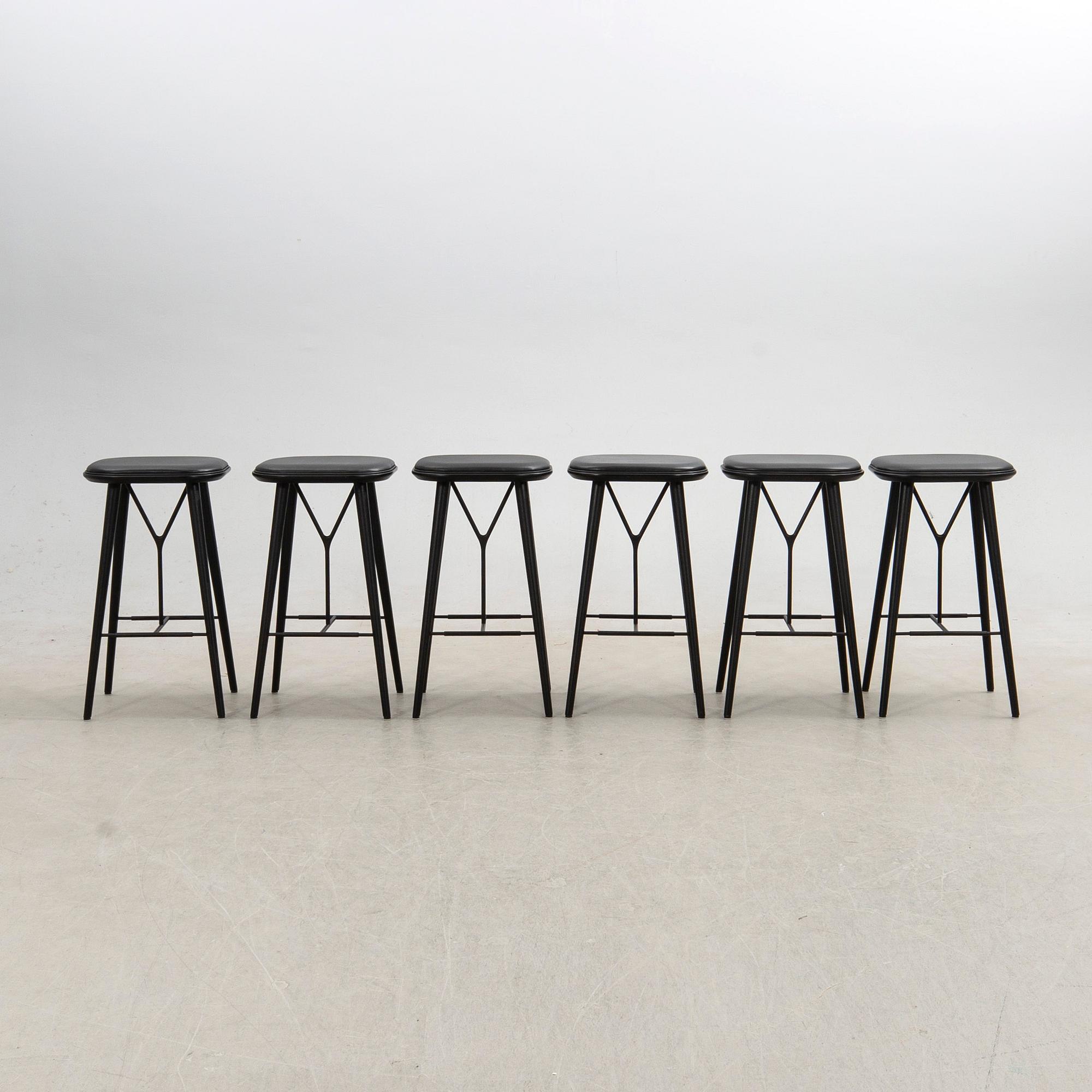 Space Copenhagen, barstolar, 6 st, "Spine", Fredericia, Danmark, 2019.