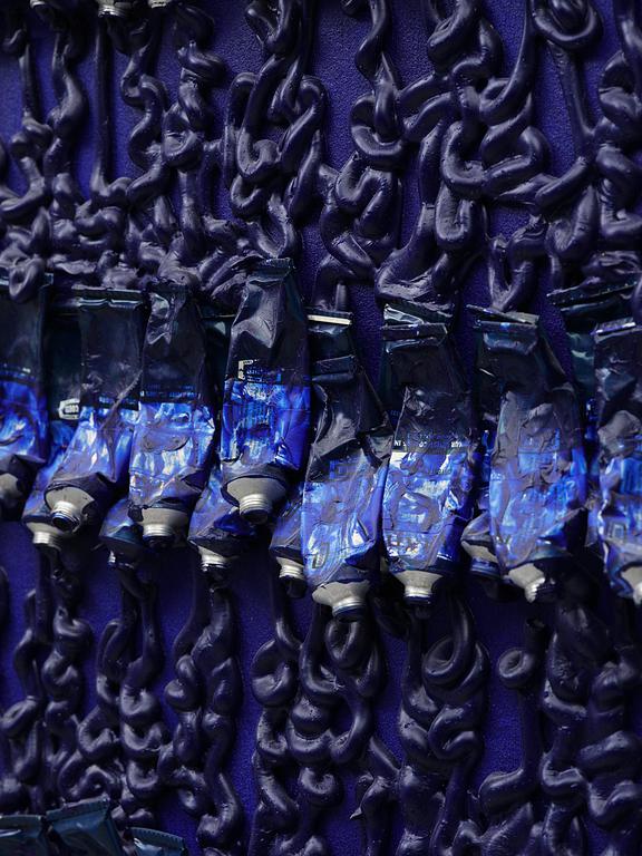 Arman (Armand Pierre Fernandez), ”Monochrome accumulation no 2505 (Ultramarin blue)”.