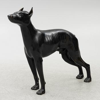 A decorative sculpture of a dog, 20th/21st century.