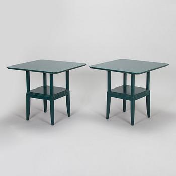 Eliel Saarinen, furniture, 5 pieces, "Blue suite" for Adelta, Finland 1980s.