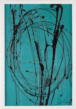 BRITT LUNDBOHM-REUTERSVÄRD, mixed media on panel, signed and dated 1957.