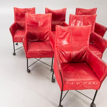 Gerard van den Berg, Armchairs, 6 pcs, for Montis, 1980s.