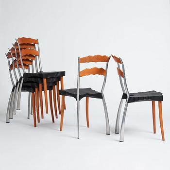 Borek Sipek, 6 "Sedlak" chairs for Vitra, post 1992.