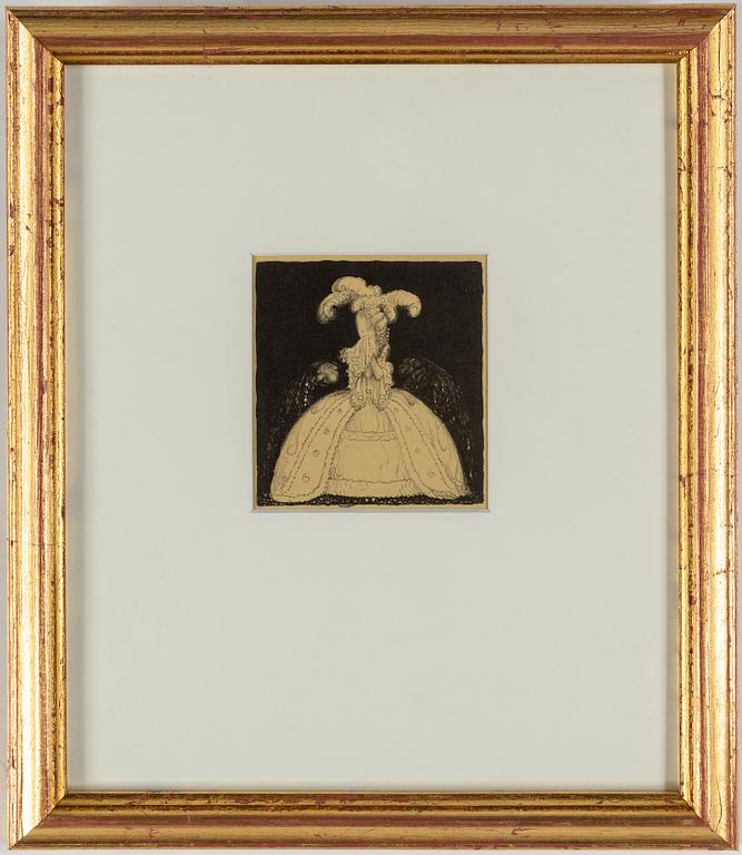 John Bauer, lithograph, from: "Troll", signed B in the print.