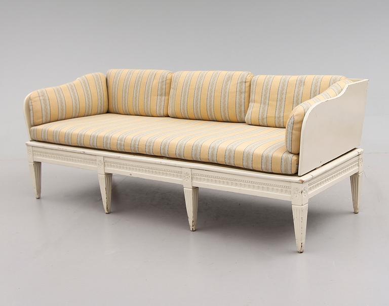 TRÅGSOFFA, sengustaviansk, 1700-/1800-tal.