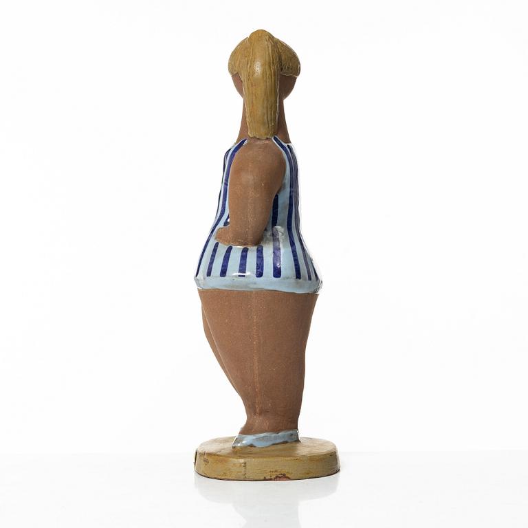 Lisa Larson, figurin, stengods, "Dora", ur serien "ABC-flickor", Gustavsberg.