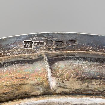 A Russian silver tray, marked Nichols & Plinke, St. Petersburg 1838.