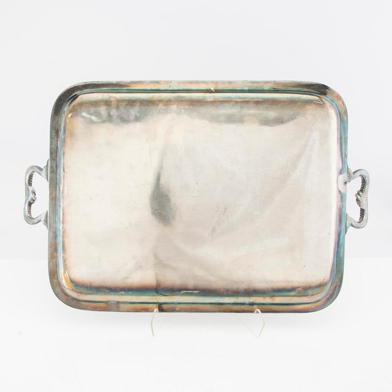 Tray Fratelli Broggi Italy first half of the 20th century nickel silver.