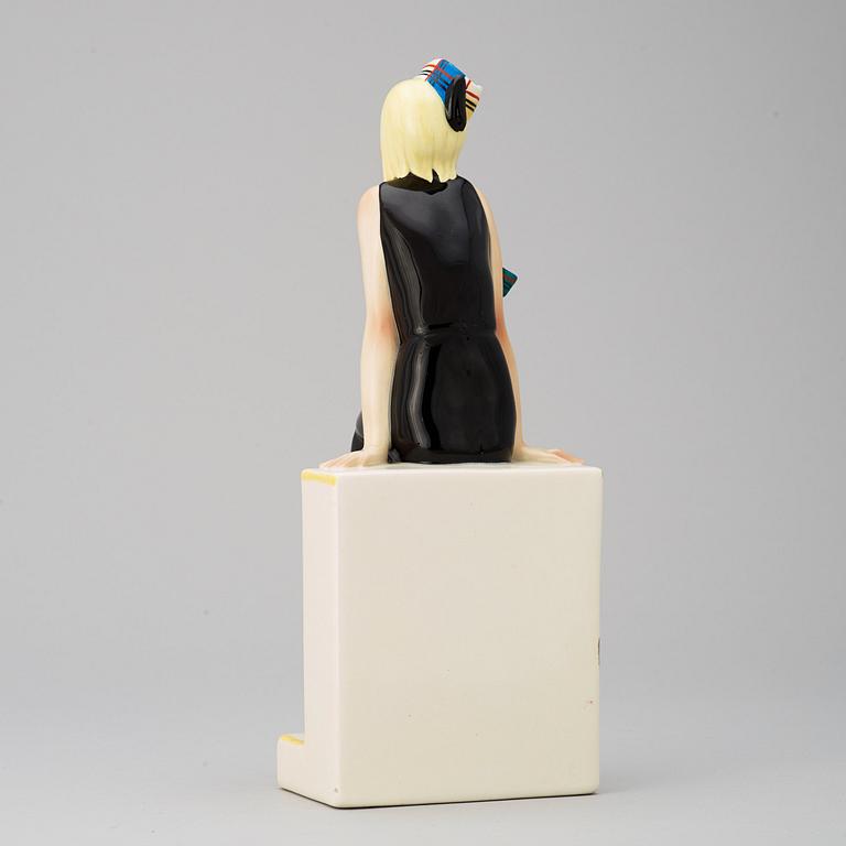 A Helen König Scavini 'La studentessa' glazed earthenware figure, Lenci, Italy 1930's.