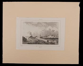 GRAVYRER, 5 st, stålstick, Frankrike 1800-tal.