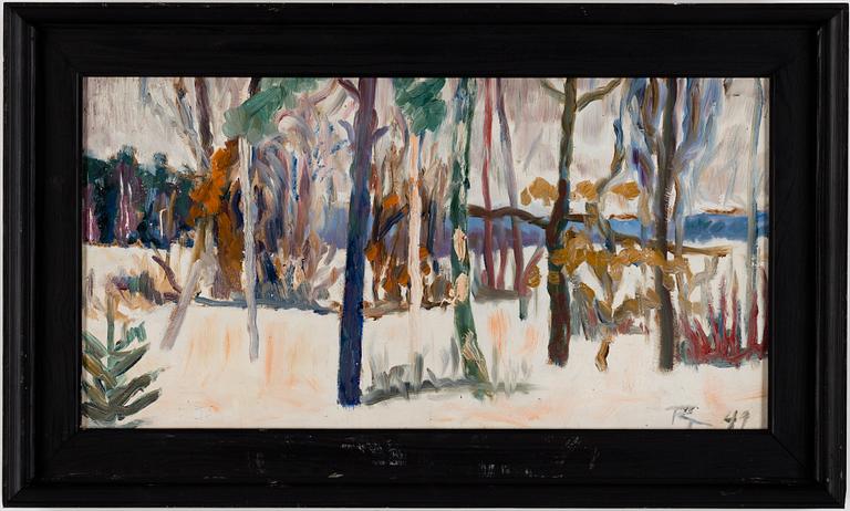 RUNE JANSSON, oil on panel, signed and dated -49.