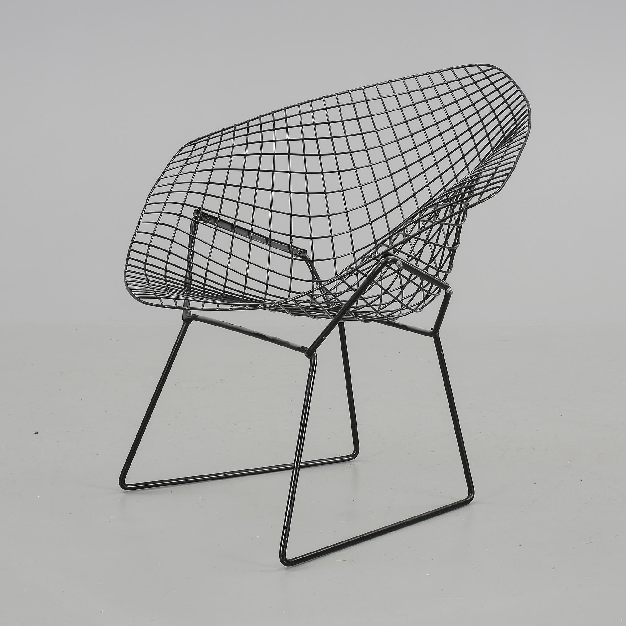 FÅTÖLJ, "Diamond chair", Harry Bertoia. 1900-talets andra hälft.