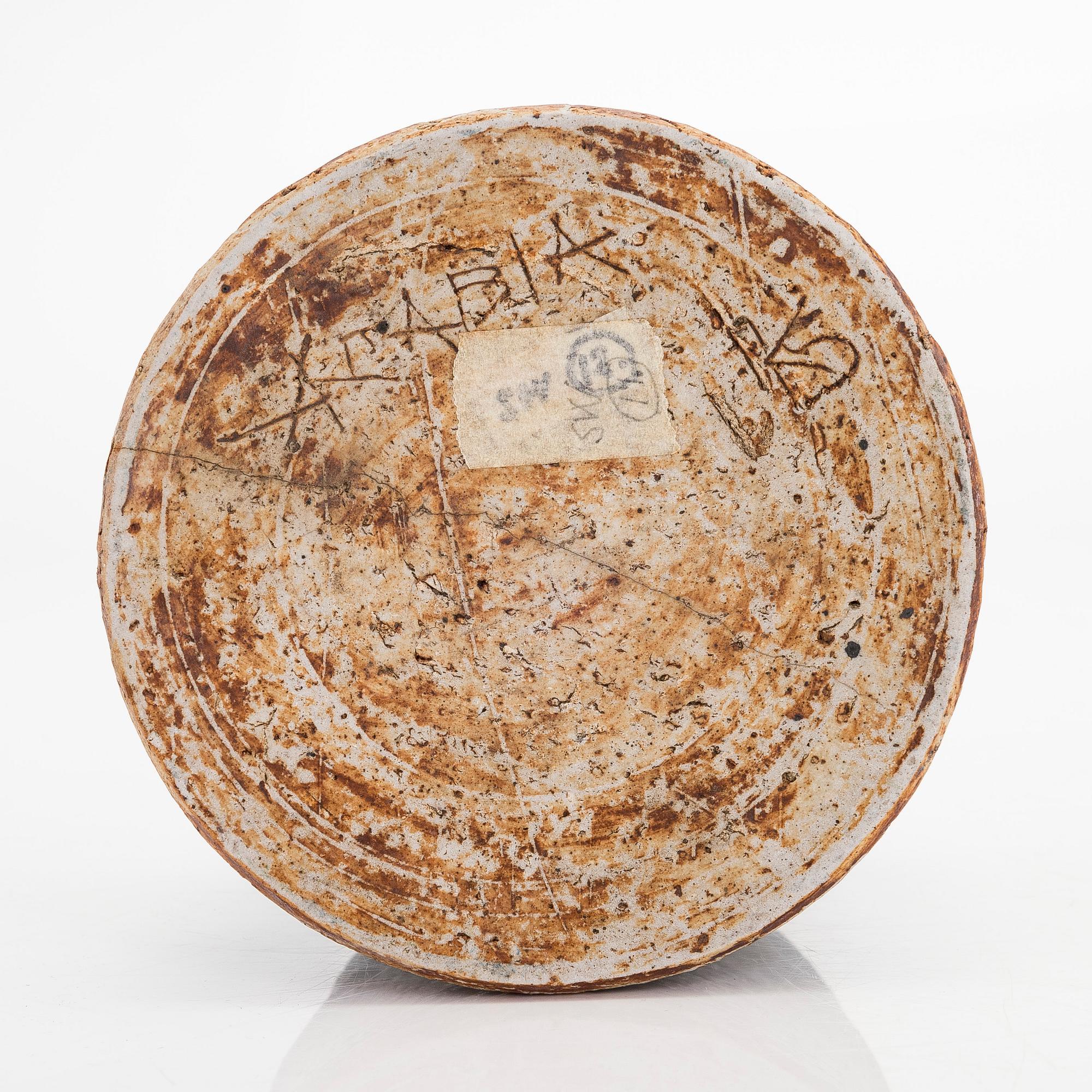 Kyllikki Salmenhaara, maljakko, kivitavaraa, signeerattu KS ARABIA.