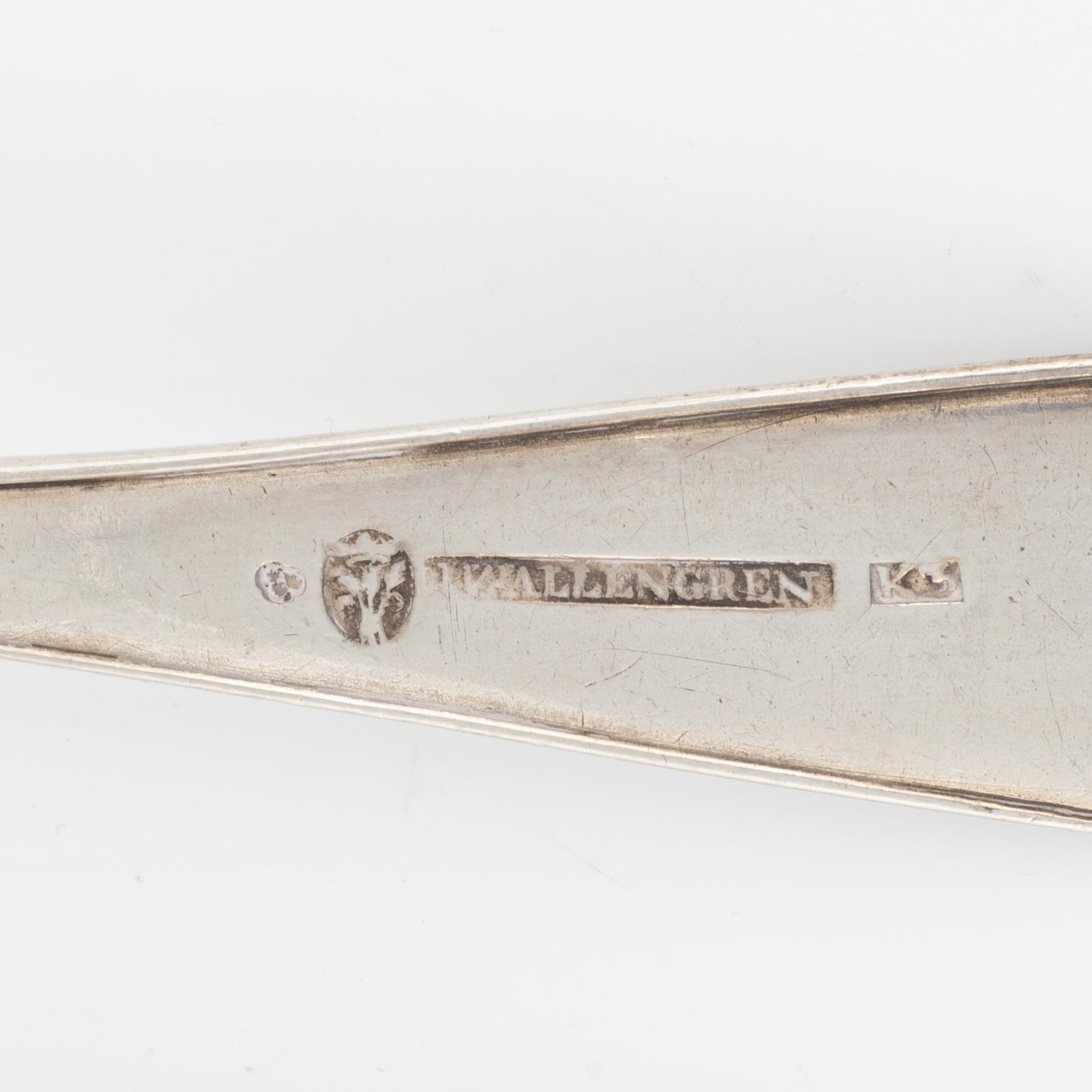 A set of  Silver Spoons, including Andreas Isberg, Skänninge 1814 (8 pieces).