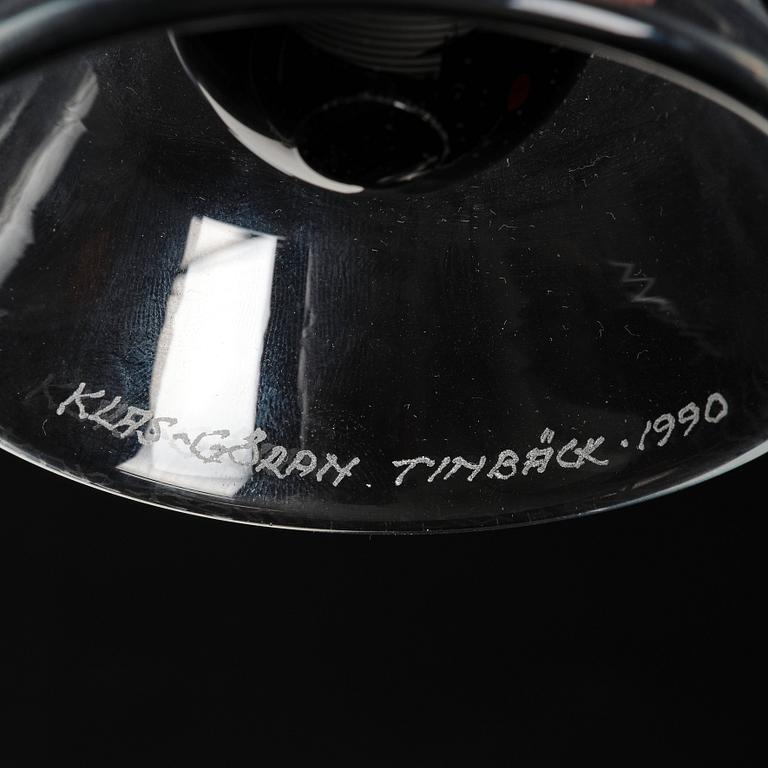 Klas-Göran Tinbäck, a glass vase, executed in his own studio, Sweden 1990.