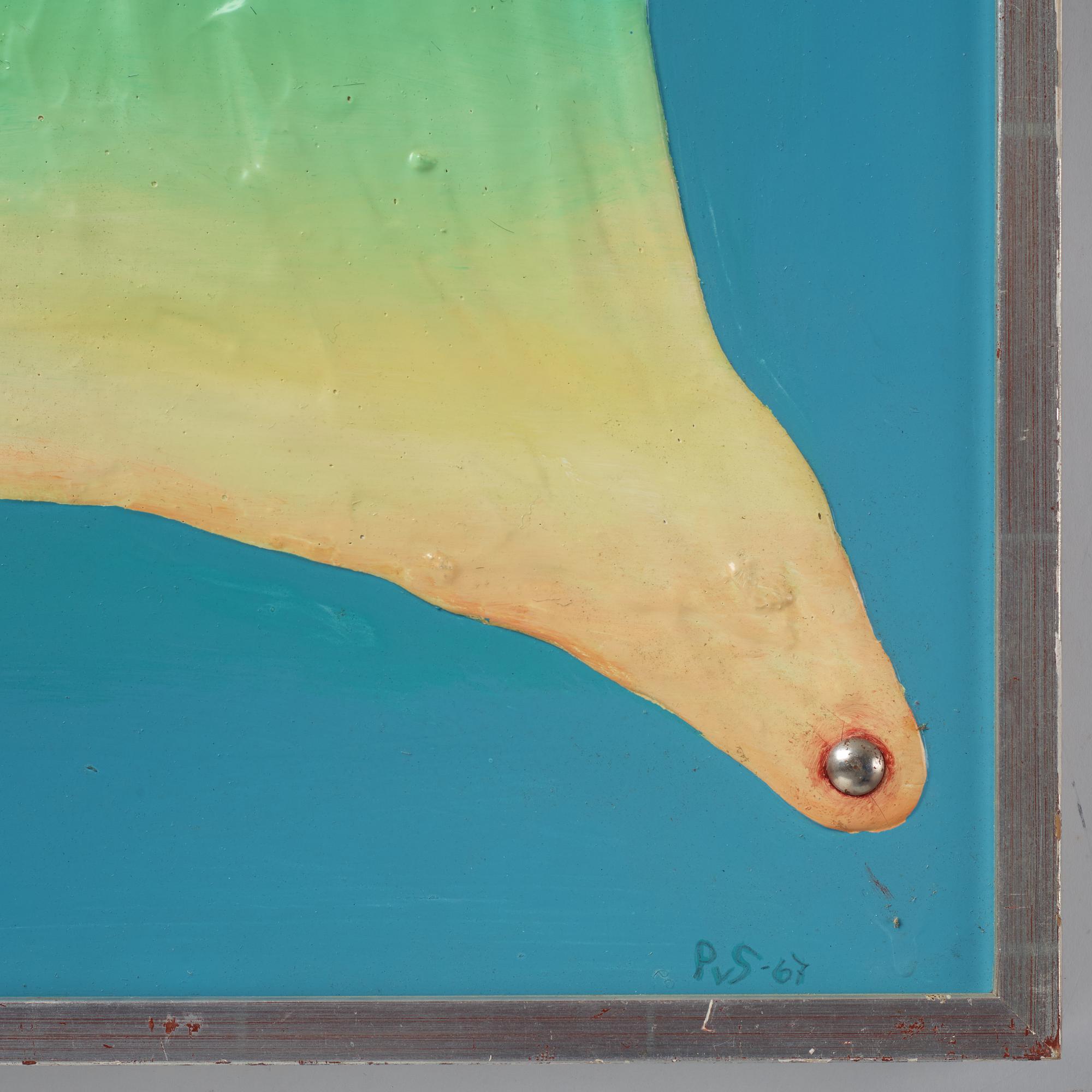 Philip von Schantz, mixed media on panel, signed and dated -67.
