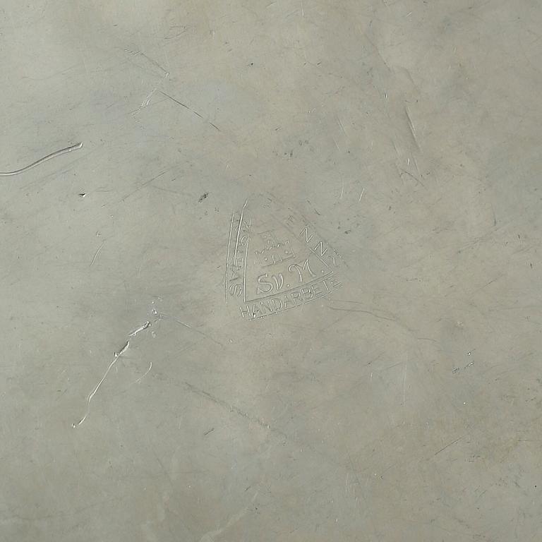 BORDSLAMPA, tenn, art déco, 1920-30-tal.