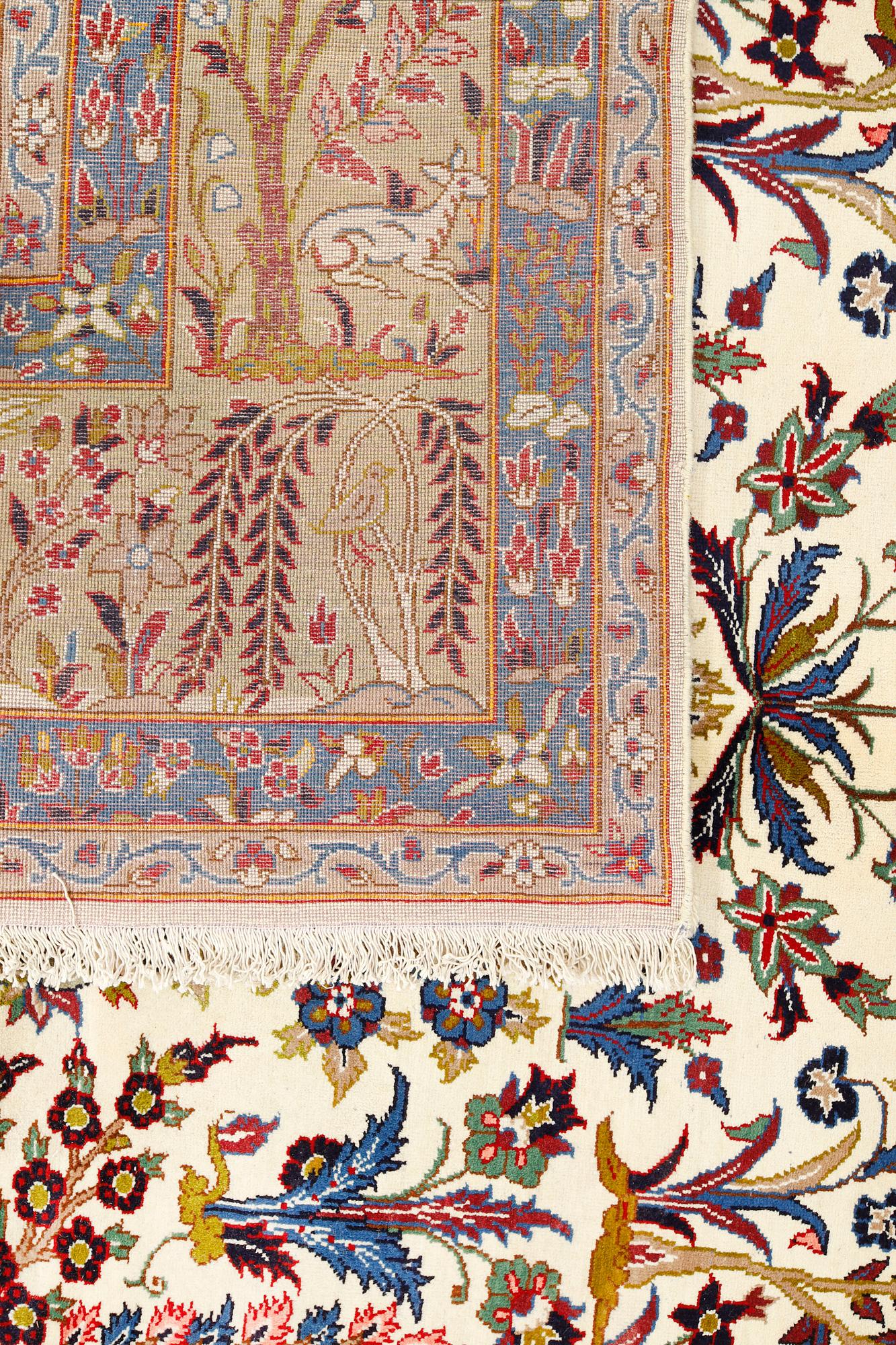 Matta, figural Nadjafabad, ca 414 x 300 cm.