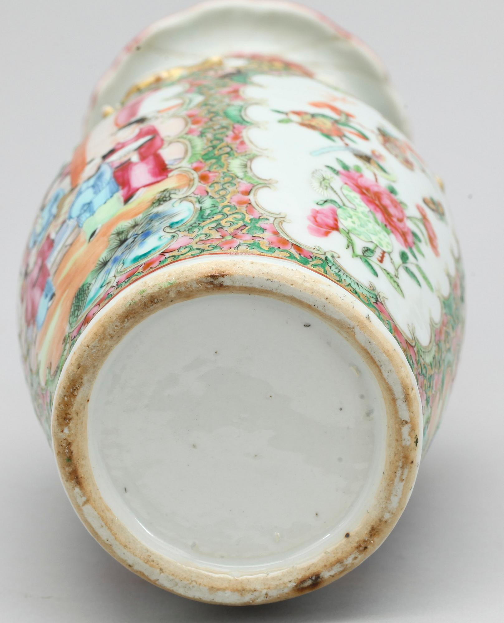 PARTI KANTON, porslin, Kina, 1800 resp 1900-tal.