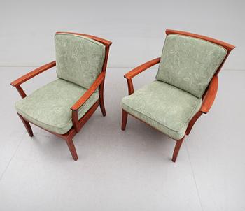 FÅTÖLJER, 1 par, Bröderna Andersson, 1900-talets senare del.