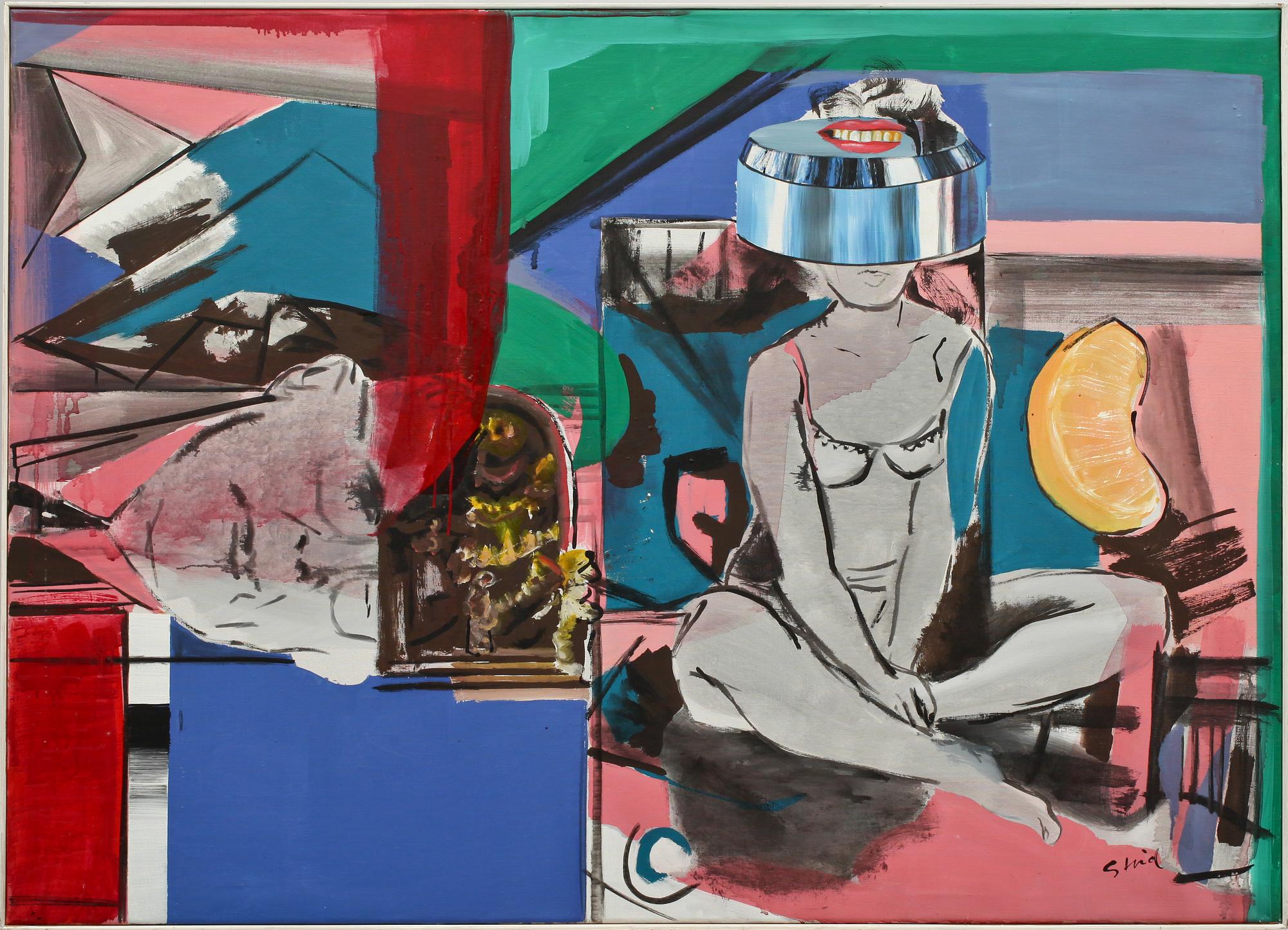 HARDY STRID, akryl på duk, sign, a tergo dat 1962.