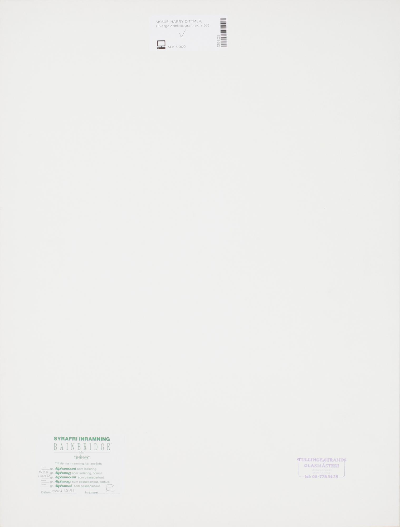 HARRY DITTMER, silvergelatinfotografi, sign.