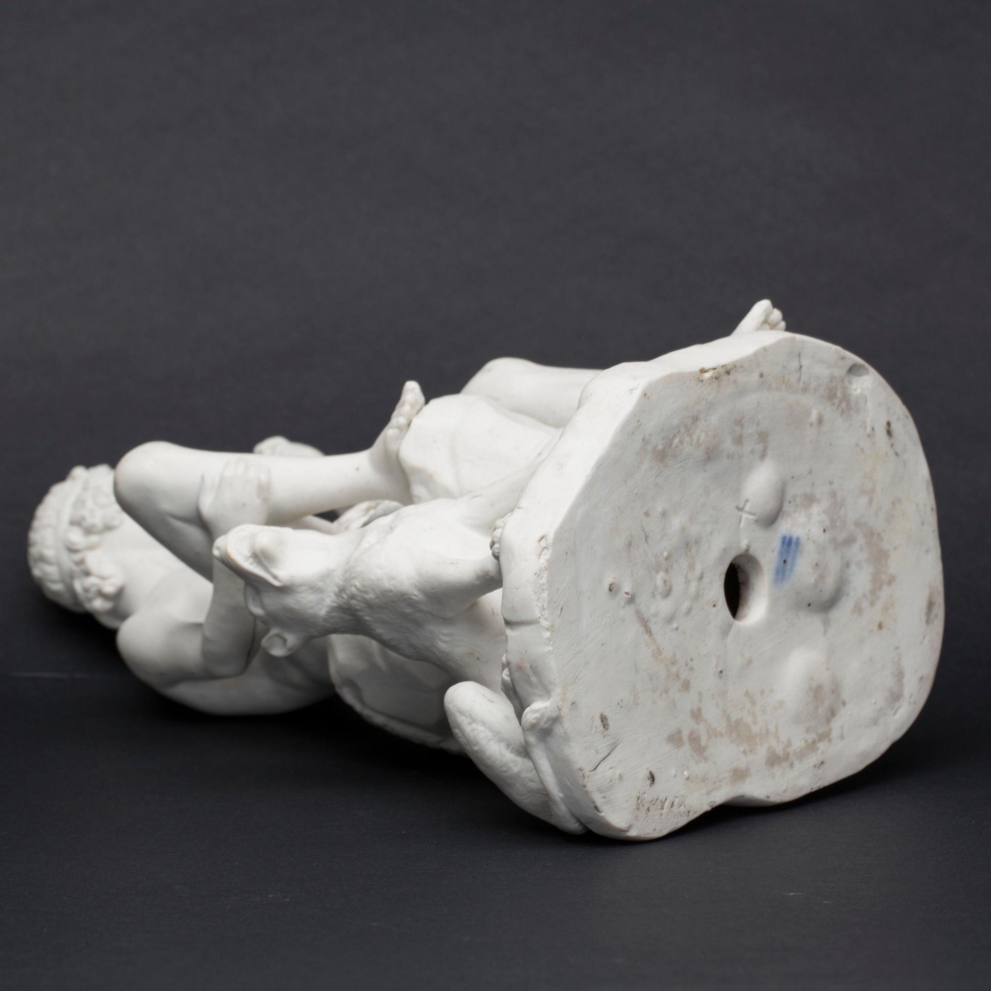 FIGURIN, parian,"Herdepojke", stämplat Eneret, Royal Copenhagen, efter Thorvaldsen. 1800/1900-tal.