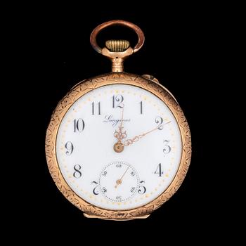 DAMFICKUR, 18k guld, Longines, tidigt 1900-tal. Tot vikt ca 36g.