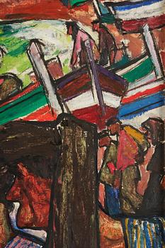 Eerik Haamer, Motif from the fishing village of Nazaré, Portugal.