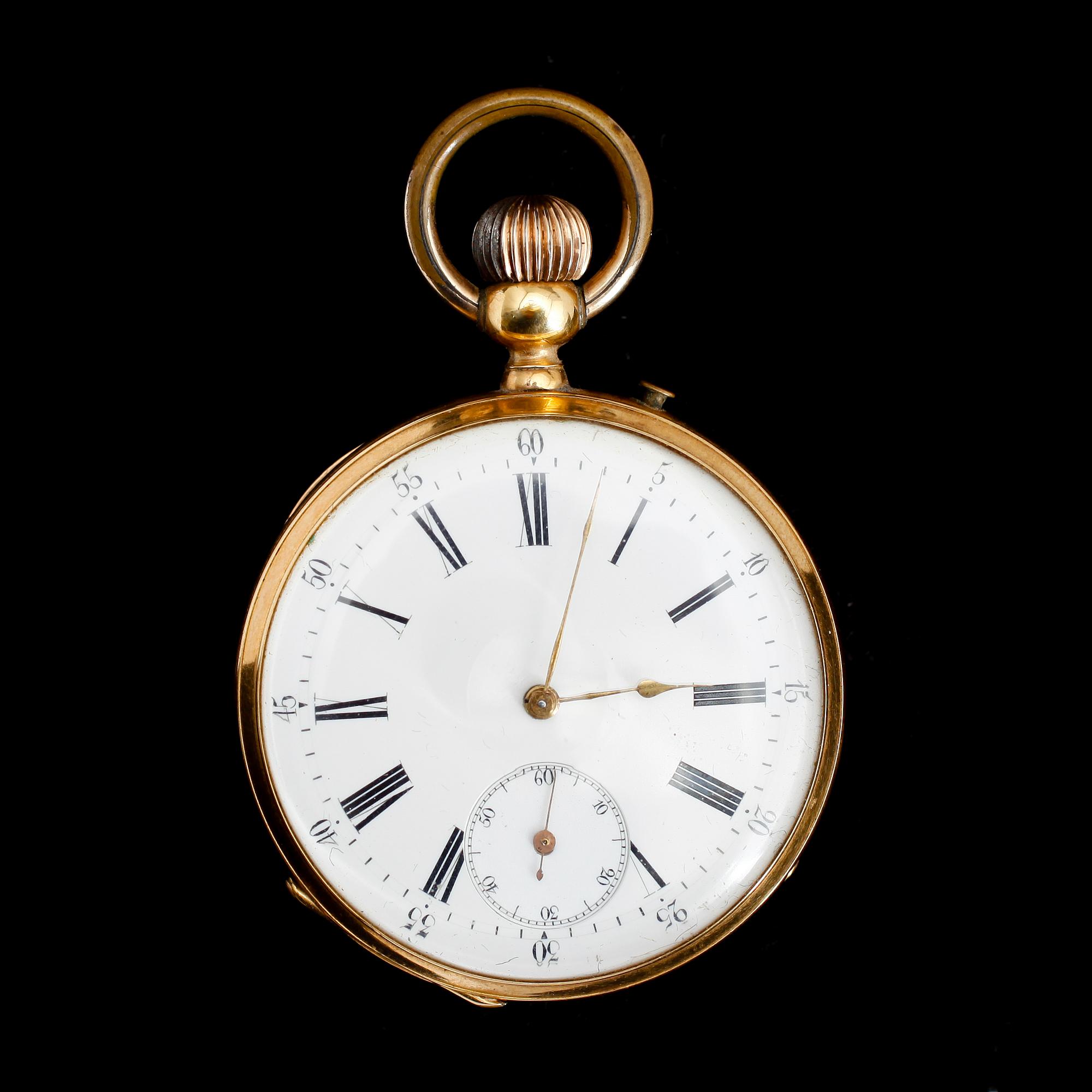 FICKUR, 18 k guld, sekelskiftet 1900.
