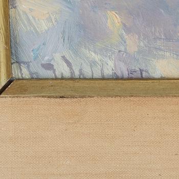 THURE WALLNER, olja på pannå, signerad.