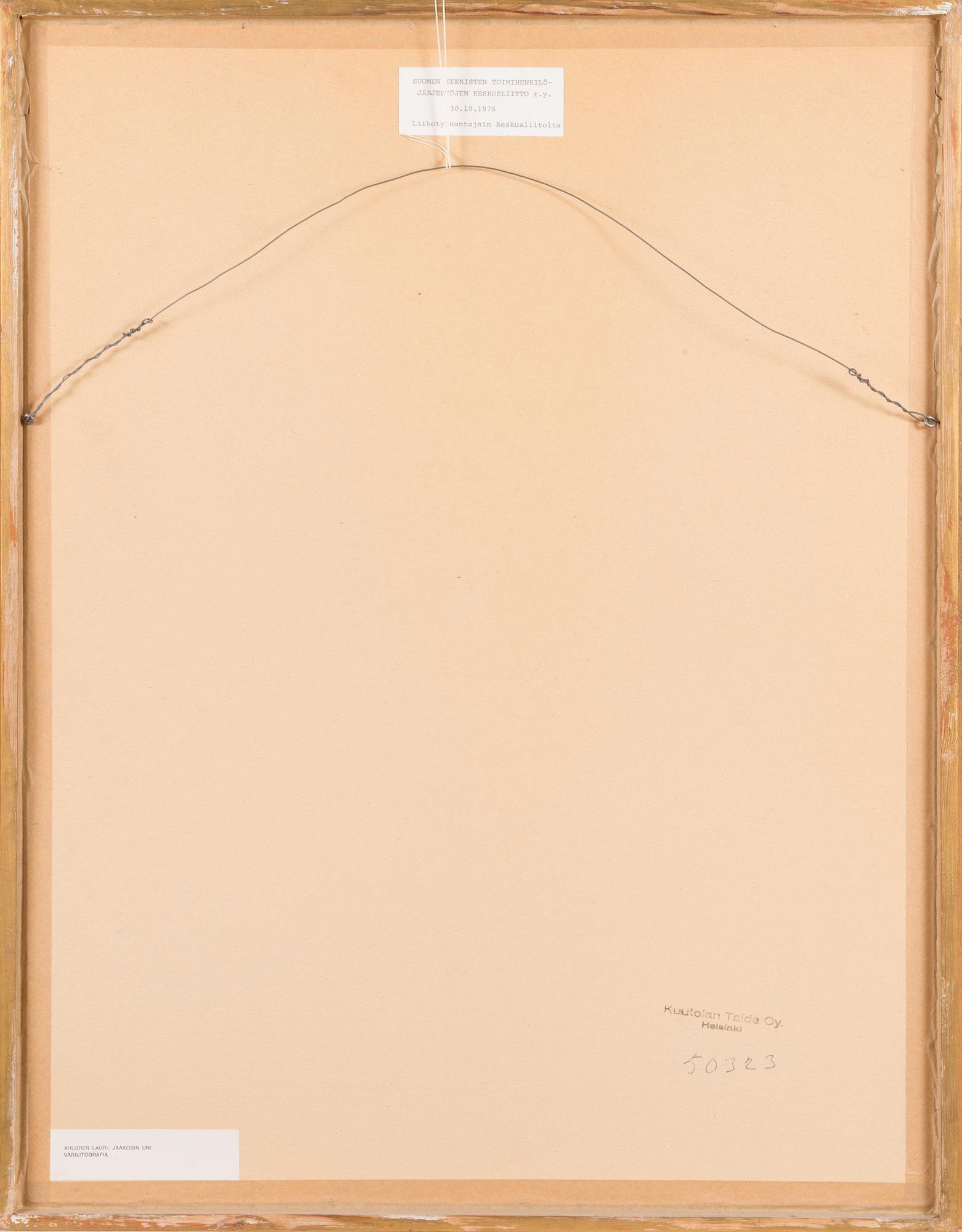 LAURI AHLGRÉN, lithograph, signed and dated 1967, numbered 90/99.
