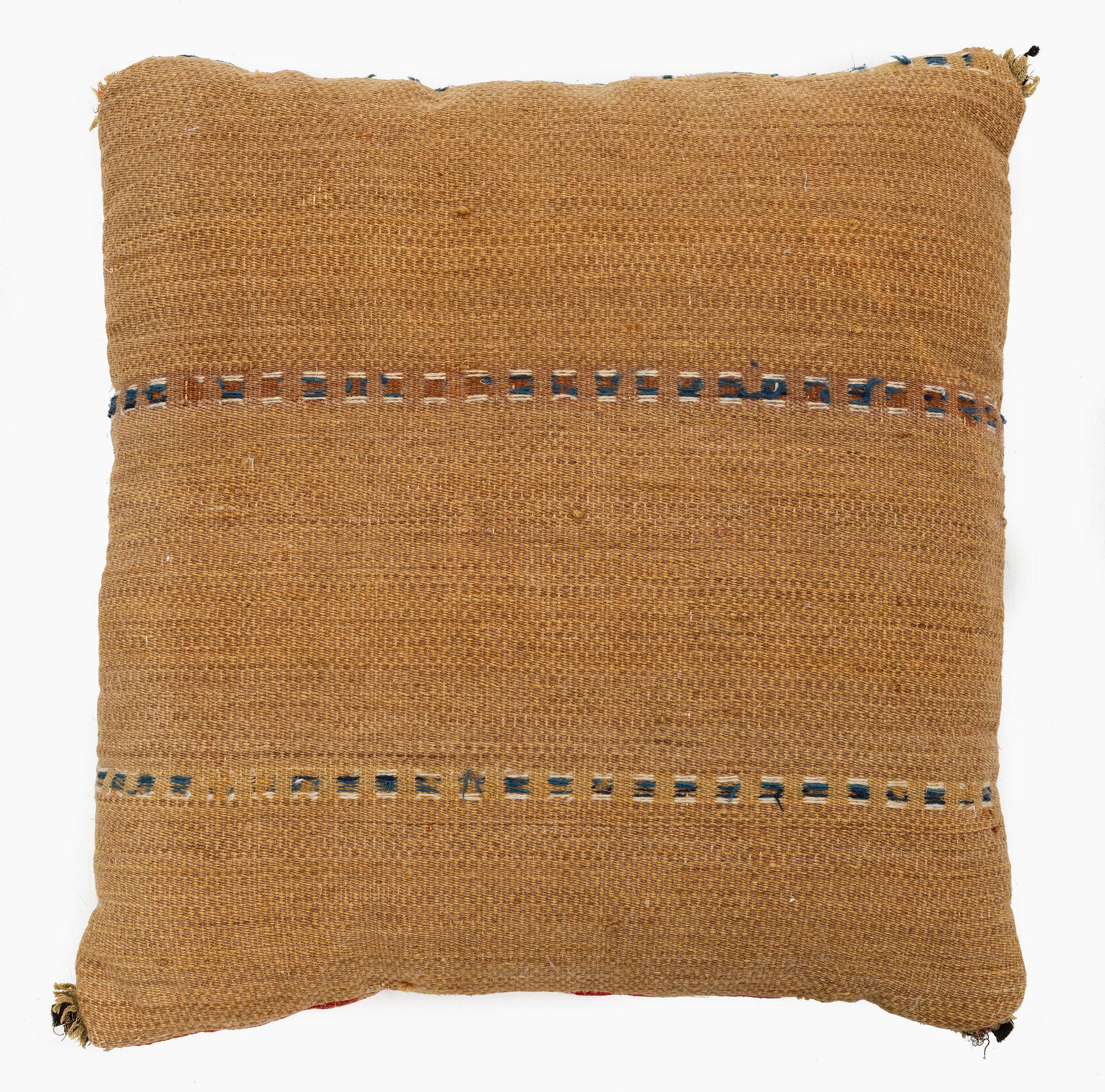 A double-interlocked tapestry cushion, c. 46 x 44 cm, probably Skytts district, signed and dated HGD 1824.