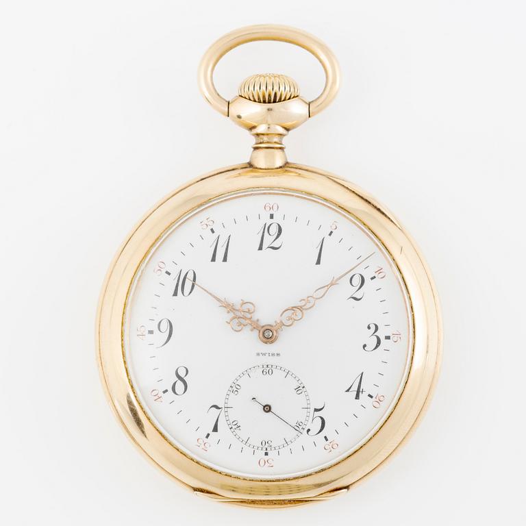 Fickur, 14K guld, Hyman Berg & Co, Chicago, 51,5 mm.