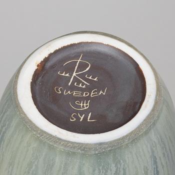 Carl-Harry Stålhane, a pair of model "SYL" stoneware vases, Rörstrand, Sweden, mid 20th century.