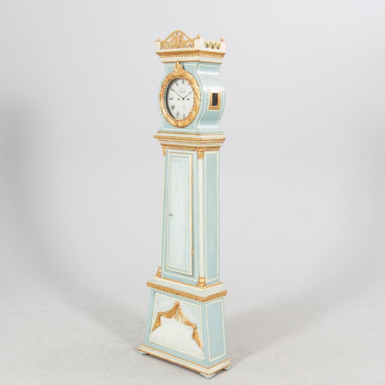 A 19th century painted Bornholms grandfather clock.