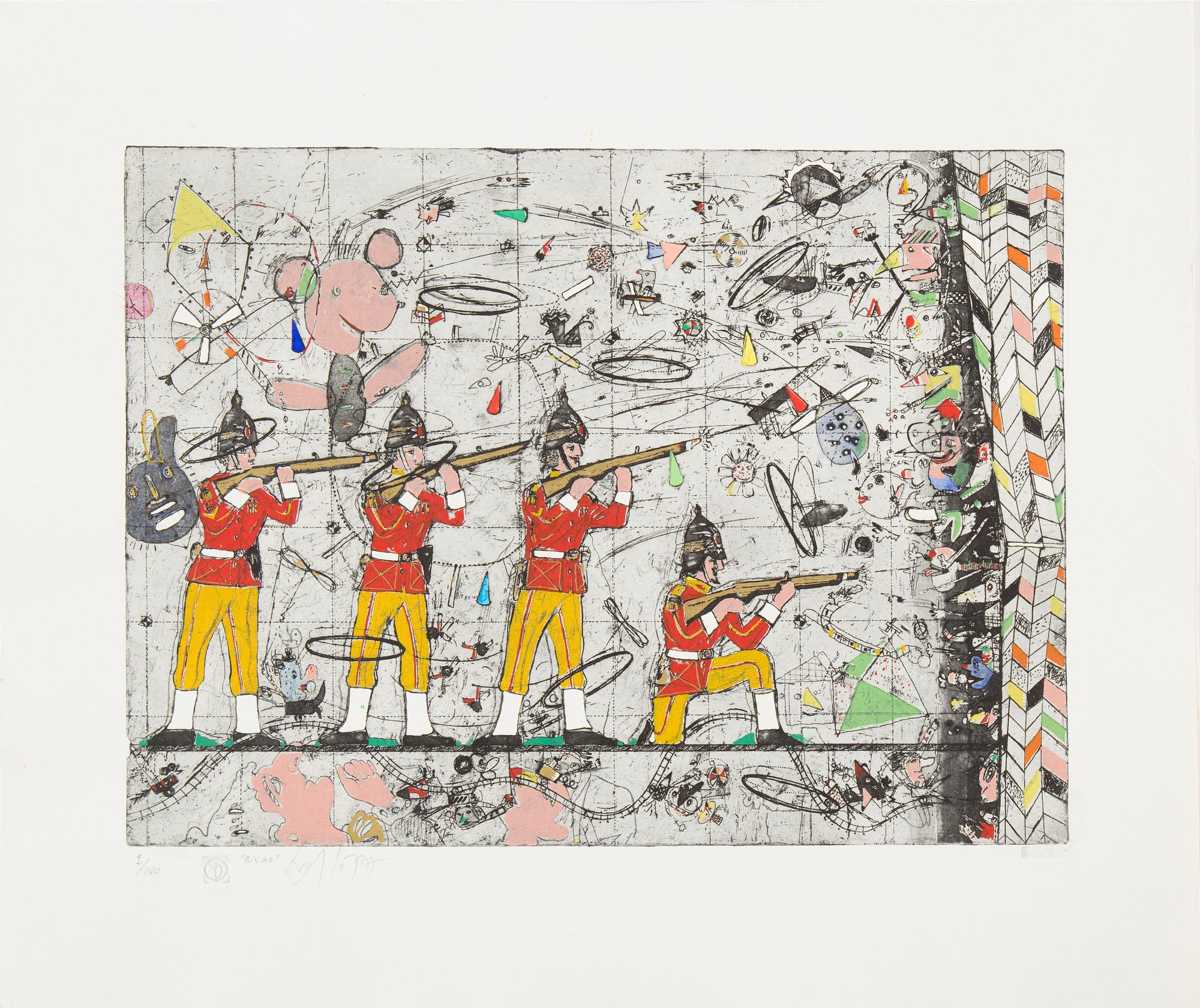 JORGO KRALLIS, färgetsningar, 3 st, signerade och numrerade 1/180 samt 2/180.