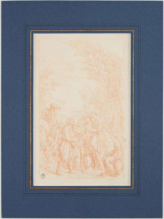 ITALIENSK SKOLA 1700-TAL, osignerad. Rödkrita, bildyta 30 x 18 cm.