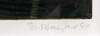 STANLEY WIILIAM HAYTER, färgetsning, sign, numr 116/200 samt dat- 54.