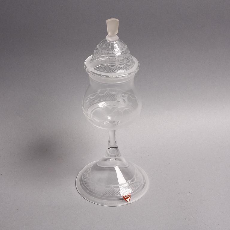POKAL, glas. Orrefors. Simon Gate, sign 1976, nr 37/500.