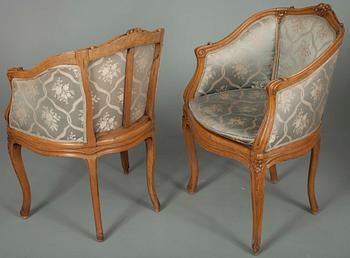 STOLAR ETT PAR, Frankrike, 1800-talets slut, rokokostil.